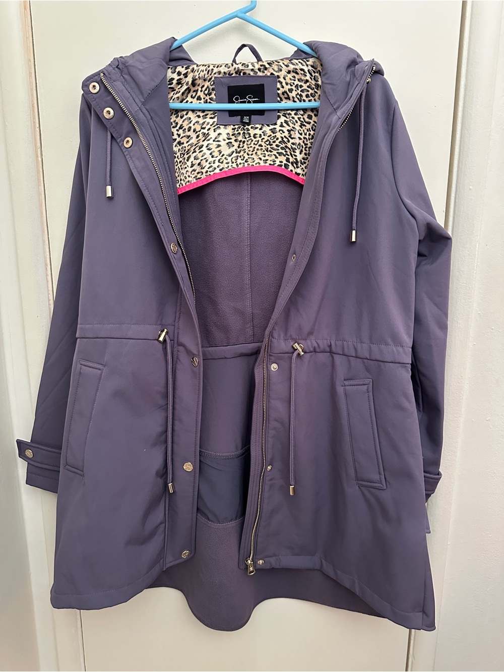 Jessica Simpson Purple Water Resistant Softshell Raincoat